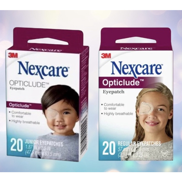 "3M Nexcare Sterile Eye Patch [OPTICLUDE] พลาสเตอร์ปิดตา 20 แผ่น มีขนาดเล็ก และ ใหญ่