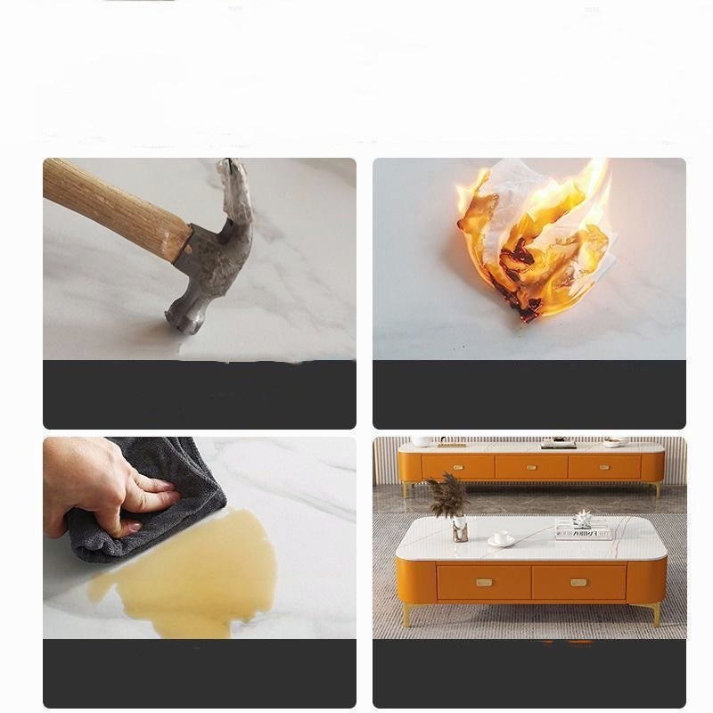 พร้อมส่ง โต็ะกลางโซฟา โต็ะกลาง โต็ะลายหินอ่อน มี2สินชัก ทนนาน กันน้ำ รับน้ำหนักได้200kg -ขนาด120*60*39CM - รูปที่ 3