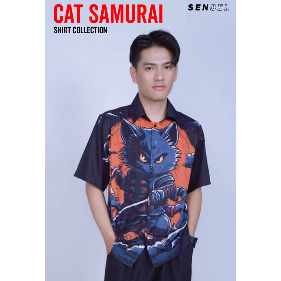 🌈ใส่โค้ดSENSEI20Pลด20%✨เสื้อเชิ้ต OVERPRINT SENSEI : SAMURAI V.1