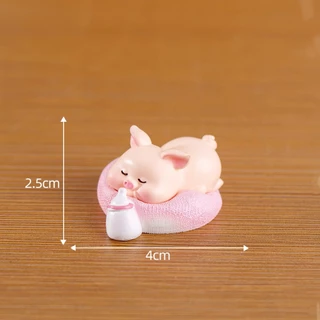 A025 ตุ๊กตาจิ๋ว ตุ๊กตุ่นจิ๋ว ตุ๊กตาสัตว์น้อย แมว สุนัข หมู กระต่าย สำหรับตกแต่งสวนถาด แต่งสวนจิ๋ว แต่งบ้าน แต่งเค้ก