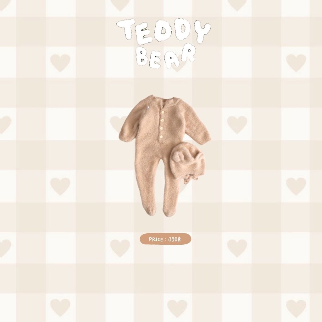 (พร้อมส่ง) Limited Teddy Bear ชุดหมีนุ่มนิ่ม + หมวก