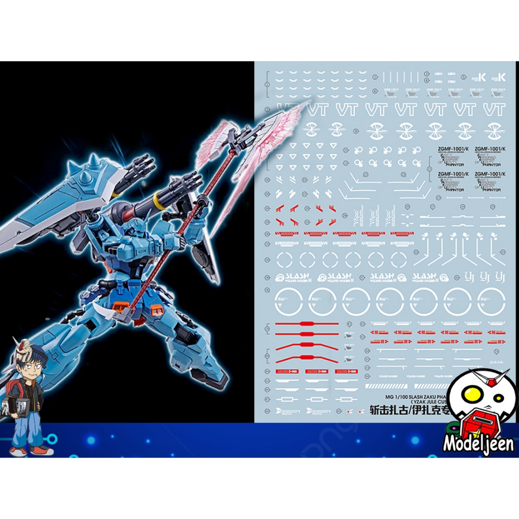 090 Water Decal MG Slash Zaku Phantom -Yzak Joule's ยี่ห่อ S.I.M.P. Model Decal