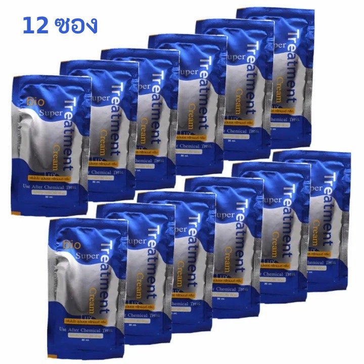 (12ซอง) Green Bio Super Treatment กรีนไบโอ ซุปเปอร์ ทรีทเม้นท์ ครีม 12ซอง x30 มล.