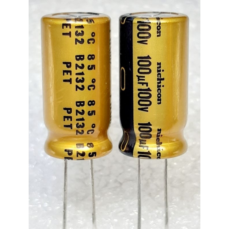 Nichicon FW 100uf 100v capacitor ตัวเก็บประจุ คาปาซิเตอร์