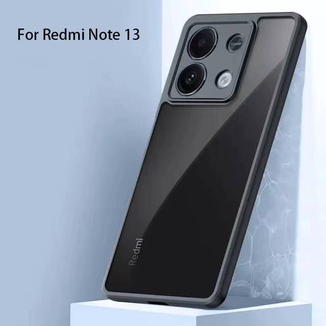 Poco X6 Pro 5G/Poco X6/Redmi Note13Pro PlusเคสกันกระแทกขอบสีหลังใสRedmi Note13 4G/5G/Redmi Note13Pro/Redmi Note13Pro+5G