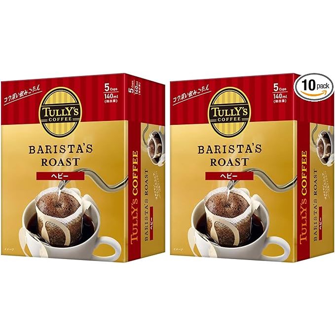 Tully's Coffee กาแฟดริป (หนัก) 9g x 5 ถุง x 2 Barista's Roast [ส่งตรงจากญี่ปุ่น]