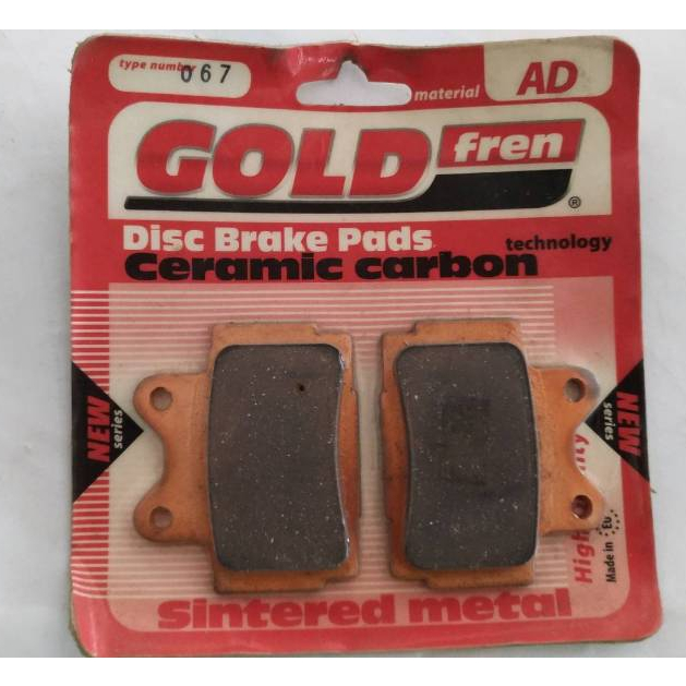 ผ้าเบรคหลัง Goldfren No.67 สำหรับ YAMAHA TZR250  FZ400 FZR400 XJR400 XJ600