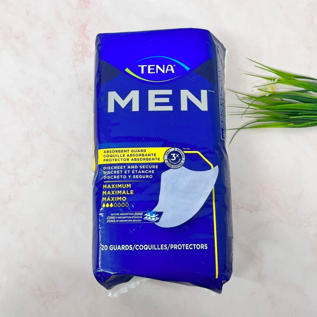 [Tena®] MEN Absorbent Guard Coquille Absorbante, Moderate/Moyen 20 Pcs ทีน่า แผ่นอนามัยลดความอับชื้น