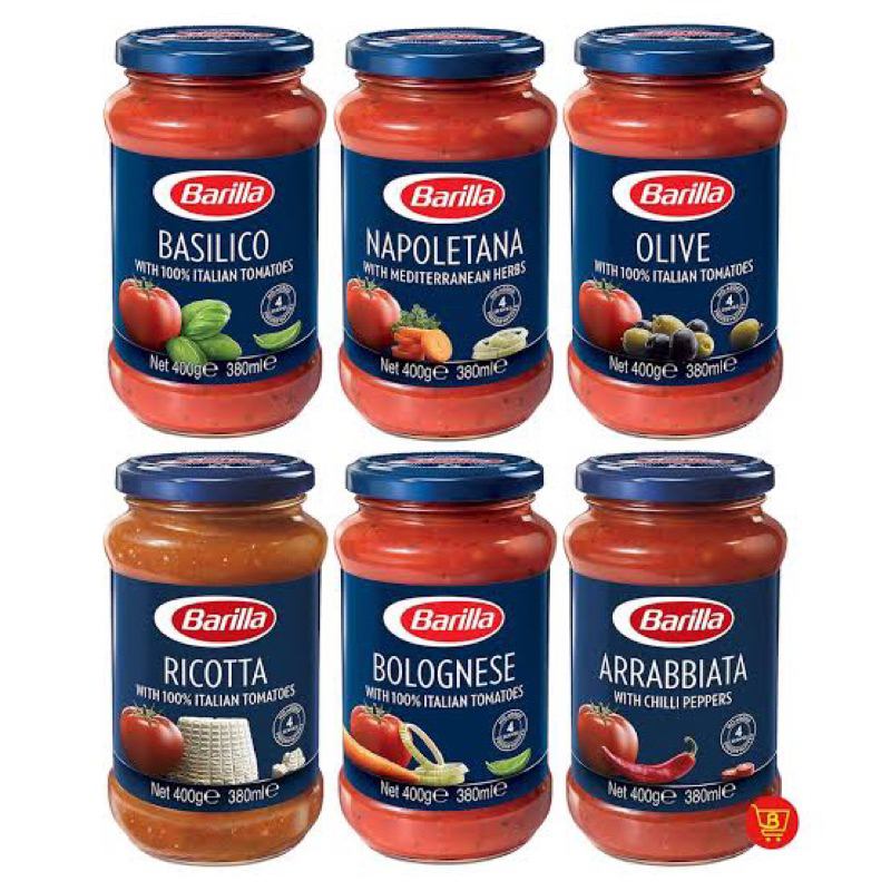 Barilla arabbiata / bolognese / olive pasta/ toscana sauce 400กรัม ซอสโบล็องเนส ซอสพาสต้านำเข้าจากอิตาลี🇮🇹