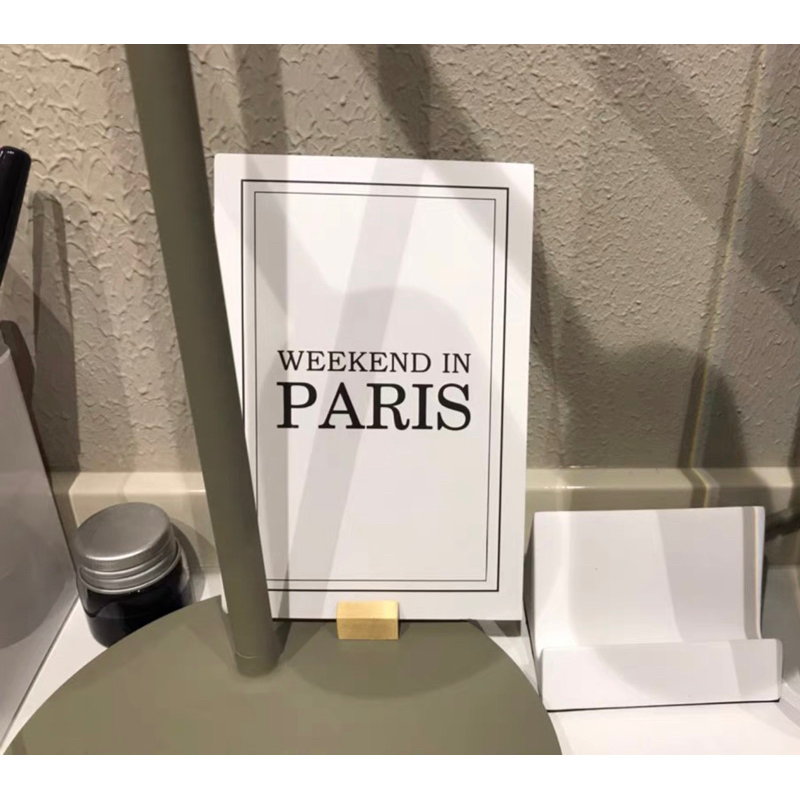 พร้อมส่ง⚜️(6 แบบ) ที่เสียบบัตรทองเหลือง ฐานใส่นามบัตร การ์ด ป้าย แท่นโชว์รูปภาพ โน๊ต ตั้งโต๊ะ ตกแต่ง - รูปที่ 5