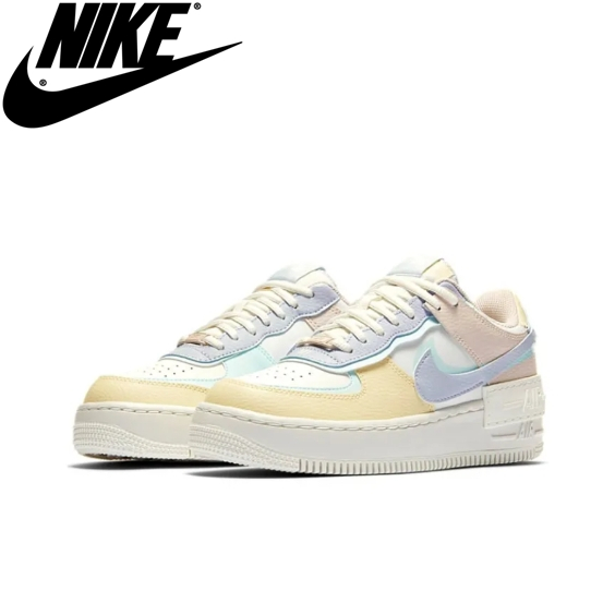 【ของแท้ 100%】Nike Air Force 1 Low Shadow CI0919-106 White Blue Pink