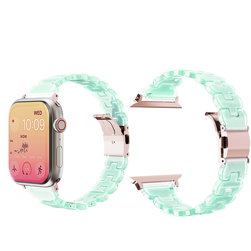 PC เรซิ่นสายนาฬิกาเหมาะสำหรับ 38mm40mm 41 มม.45 มม.44 มม.42 มม.iwatch10/9/8/7/6/5/4/3/2/1