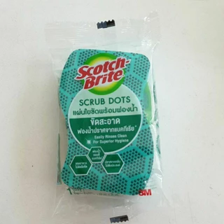 สก๊อตช์-ไบรต์ แผ่นใยขัดฟองน้ำสครับดอท สำหรับงานขัดล้างทั่วไป (สีเขียว)