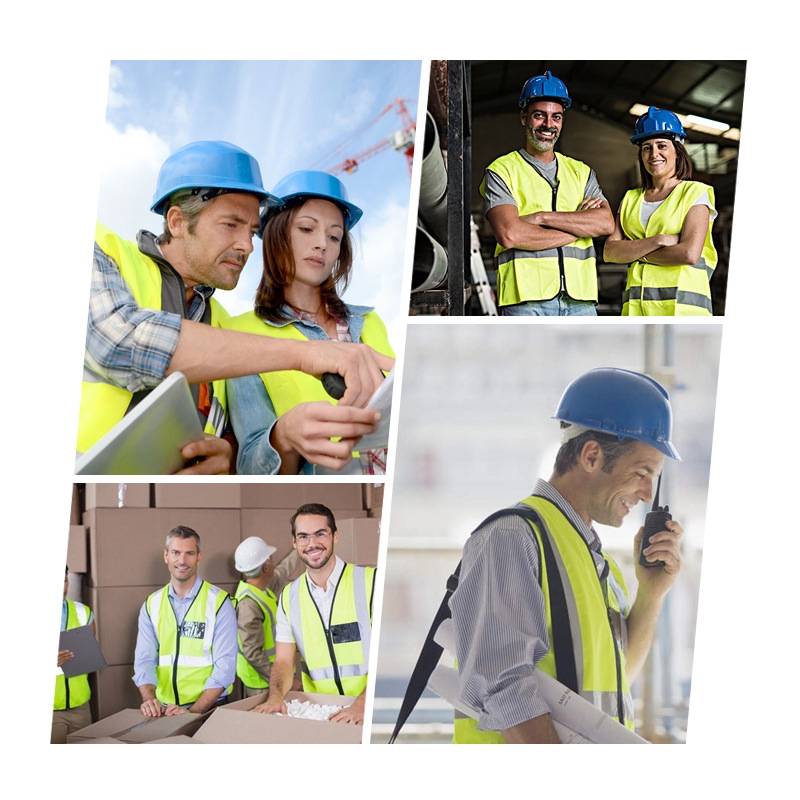 เสื้อกั๊กสะท้อนแสงตาข่ายระบายอากาศสำหรับผู้ชาย ชุดตระเวนรักษาความปลอดภัย คนงานกะกลางคืน คนงานสุขาภิบาล - รูปที่ 2