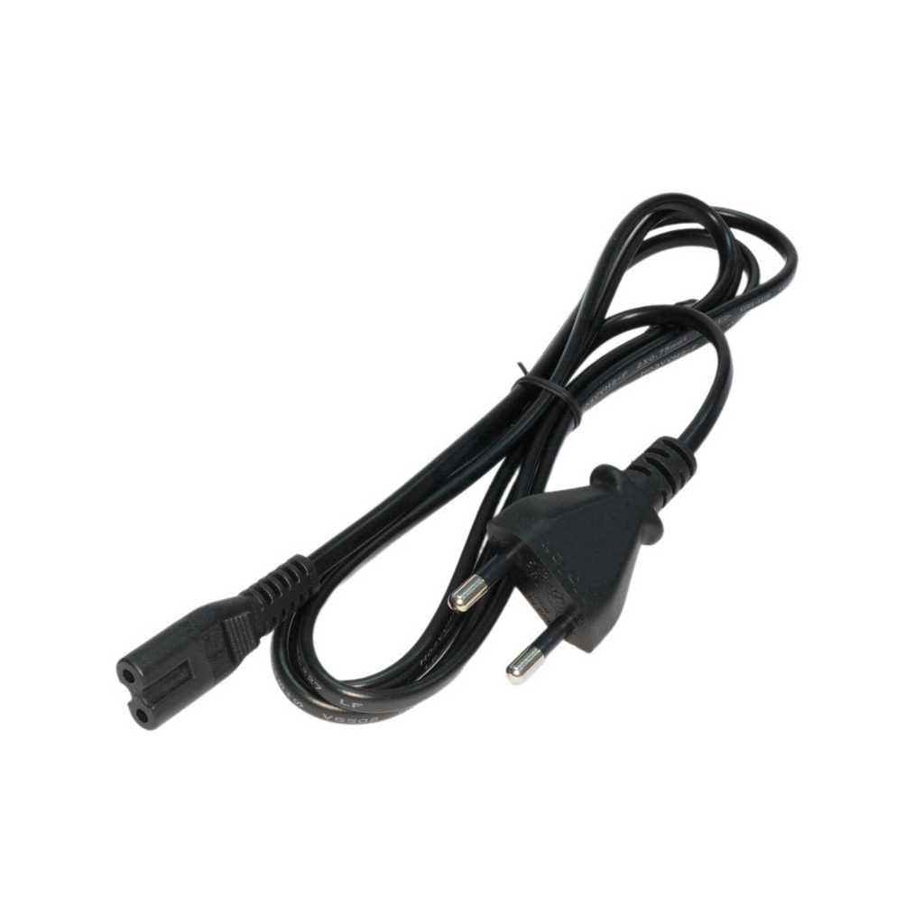 สายไฟ AC Power Cord 2 รู ขนาด 2x0.75 mm. ความยาว 2 เมตร ปลั๊กขากลม (H03VVH2-F)