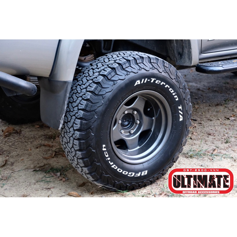 ล้อแม๊กซ์ Bradley V ขอบ 16 กว้าง 10 ออฟ -30 เทากัล ขาวมุข ดำเงา