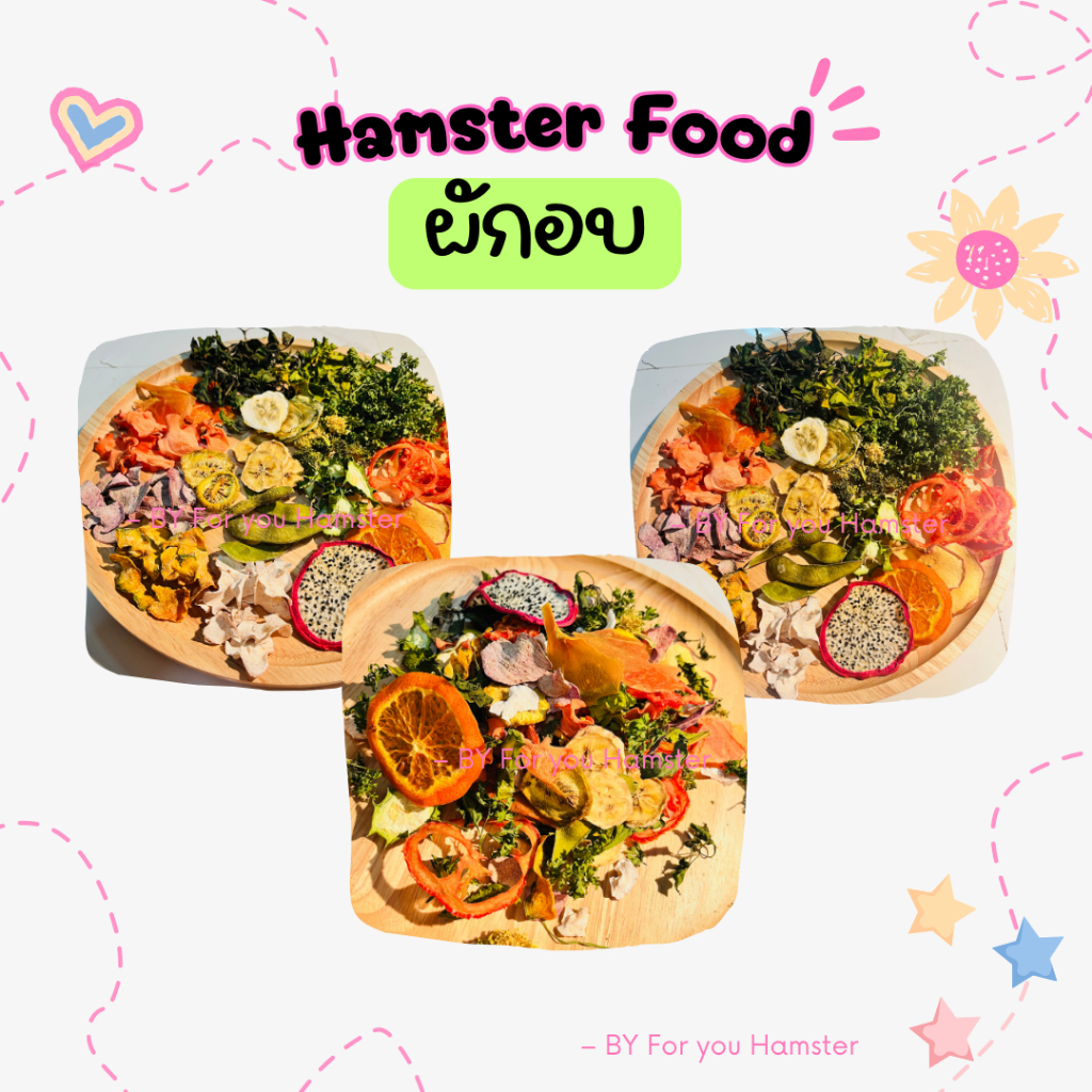 รวมผักผลไม้20ชนิด อบแห้งสำหรับสัตว์ฟันแทะ ชูก้า กระรอก แฮมเตอร์ กระต่าย หอม น่าทาน สด ใหม่ organic 100%