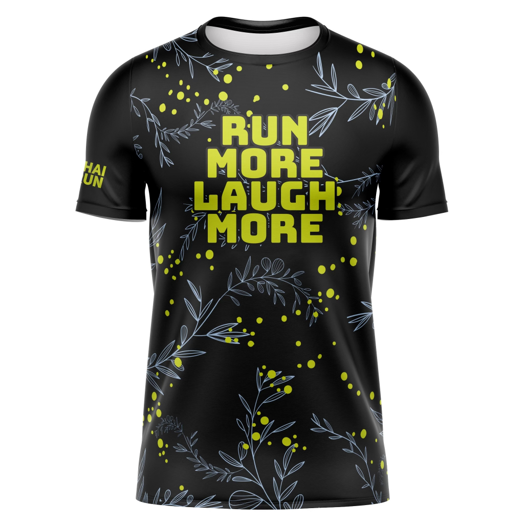 Thairun(ไทยรัน) เสื้อออกกำลังกายสำหรับใส่วิ่ง Run More Laugh More