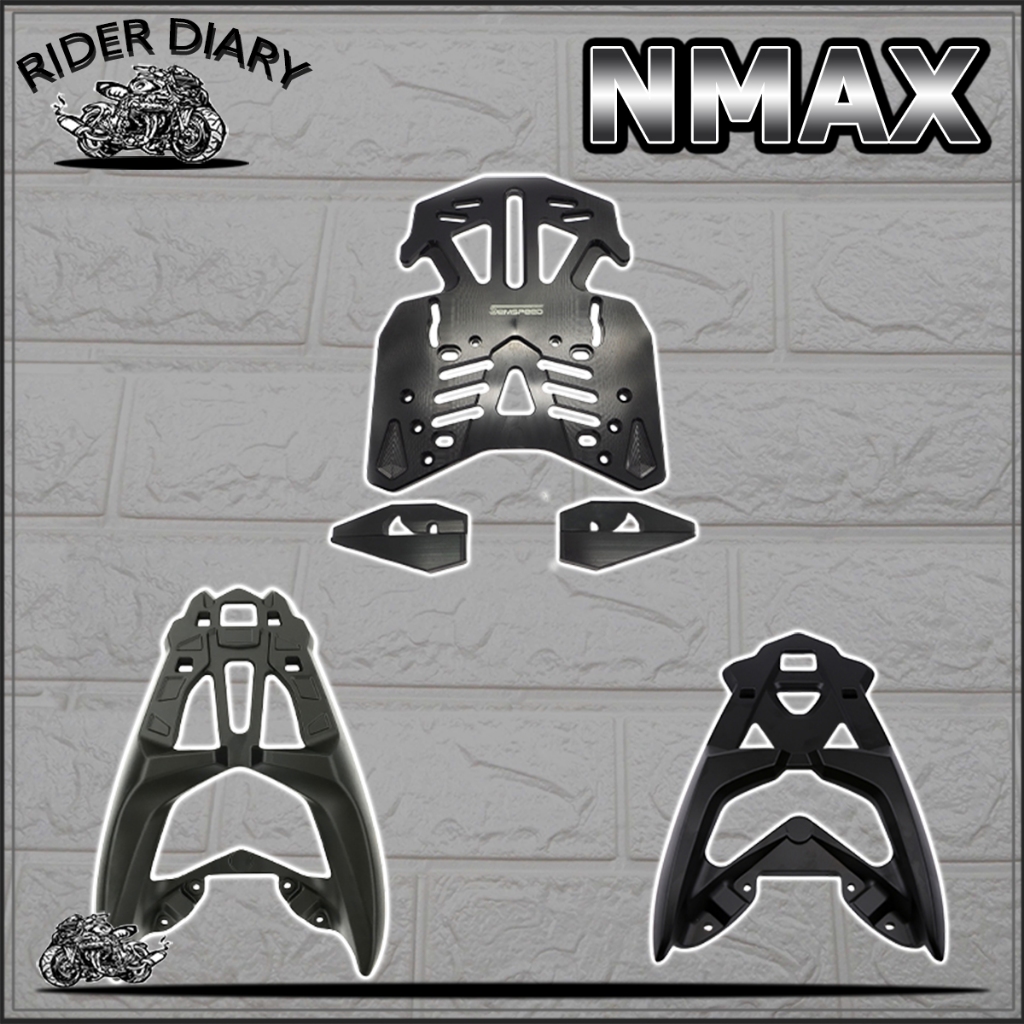 ตะแกรงหลัง แร๊คหลัง YAMAHA NMAX XMAX MT15 MIO125 AEROX แร็คท้าย ตะแกรงท้าย แร็คหลัง งานอลูมิเนียม ทำสีดี แร็คใส่กล่องหลั