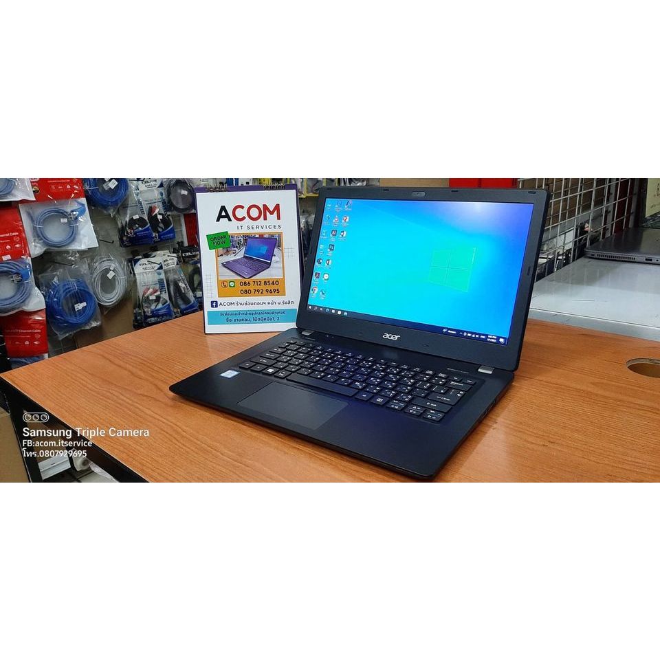 โน๊ตบุ๊คมือ2 Acer TravelMate P238 Core i5 Gen6 Ram8 SSD 256GB เครื่องสวย สเปคดี ทำงานลื่น น้ำหนักเบา