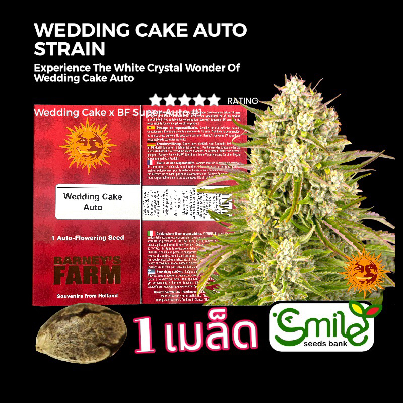 เมล็ดกัญชา Wedding Cake (Auto) - Barney’s Farm