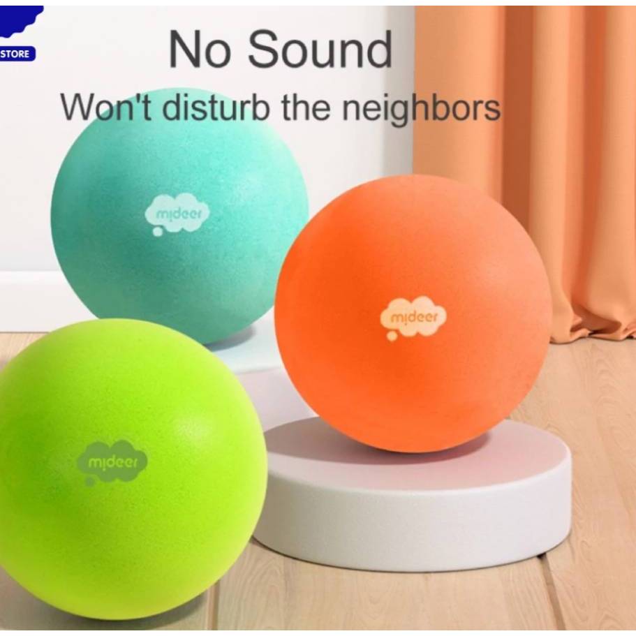 Mideer มิเดียร์ Quiet Fluffy Ball - Spring Cyan ลูกบอล ลูกบอลไร้เสียงสำหรับเด็ก ลดแรงกระแทก