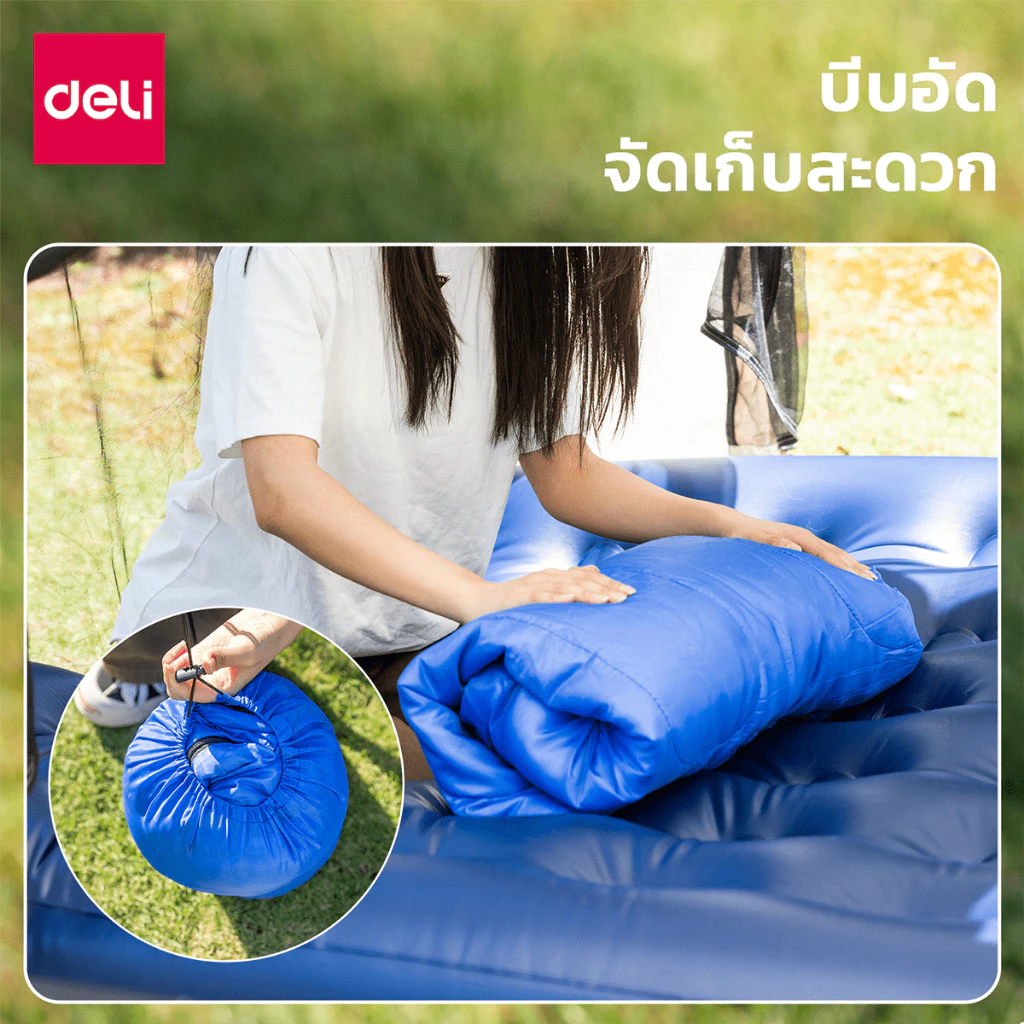 Deli ถุงนอนพกพา Sleeping Bag อุปกรณ์แคมป์ปิ้ง thumbnail 7