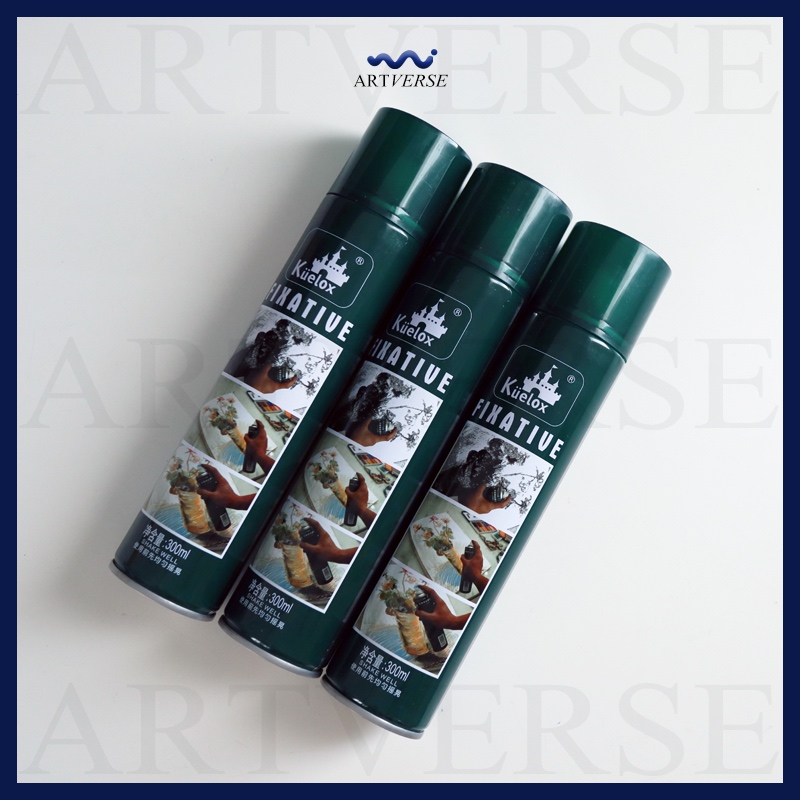 สเปรย์เคลือบภาพ Kuelox Fixative Spray ขนาด 300 mL เคลือบงานศิลปะ เคลือบงานวาดรูป เคลือบงานสี (สเปรย์