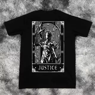 (พร้อมส่ง) เสื้อยืด JUSTICE - ผ้า Cotton100%