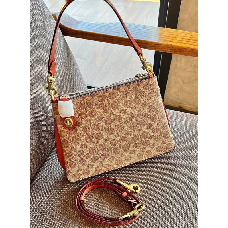 COACH DOUBLE ZIP SHOULDER BAG  C0696