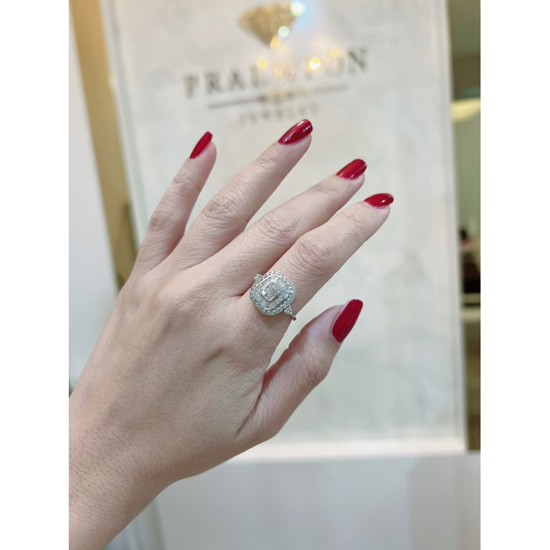 แหวนเพชรแท้ เบลเยี่ยมคัท vvs น้ำ 99