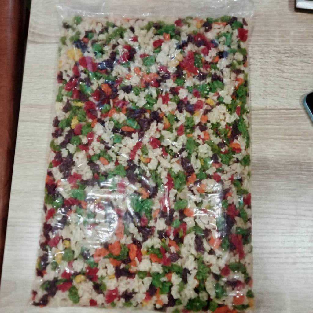 ข้าวแต๋นน้ำแตงโมดิบ‼️เม็ดแตกร่วง‼️ 95%‼️*(โปรดอ่านรายละเอียดก่อนสั่ง)รวมสี(1กิโล)