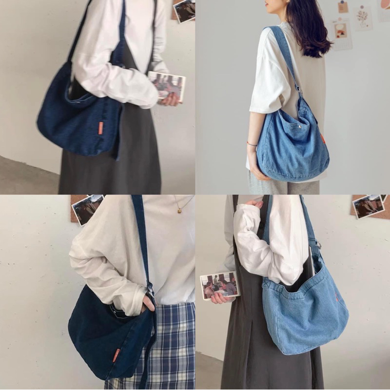 #พร้อมส่ง กระเป๋าสะพายข้าง Jeans Bag 💙🌤
