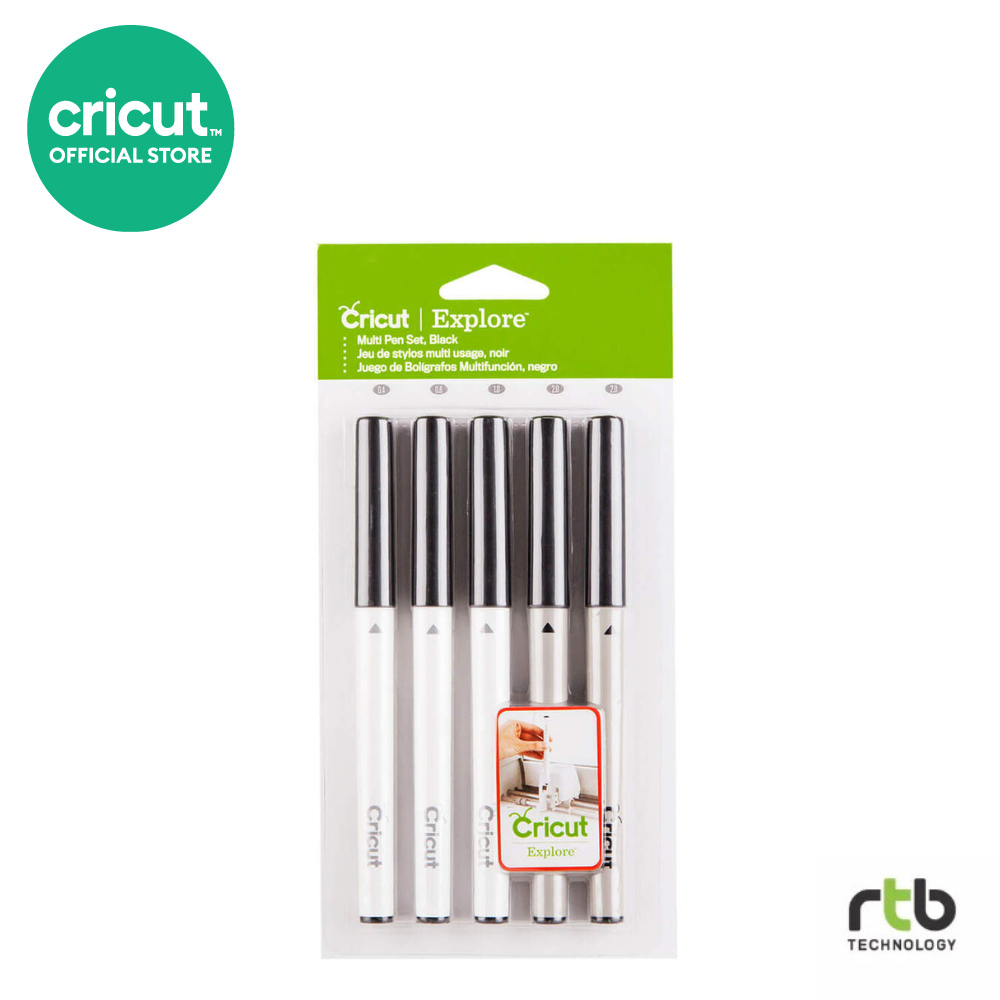 Cricut Multi Pen Set ชุดปากกาสีดำ 5 ด้าม ใช้คู่กับเครื่องตัดรุ่น Explore 4 และ Maker 4