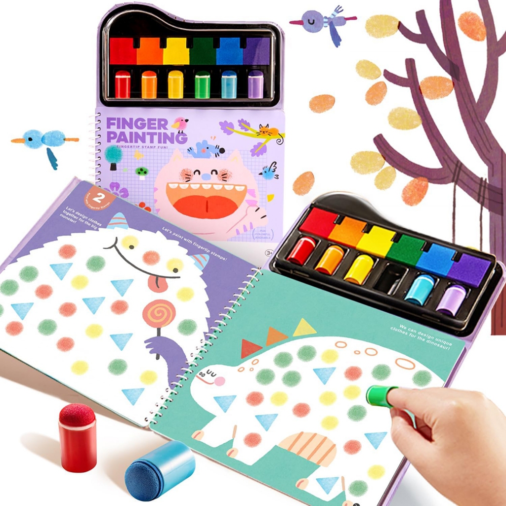 Jarmelo (Joan Miro) สีฟิงเกอร์เพ้นท์พร้อมสมุดกิจกรรมแบบพกพา MIROLA KIDS : Finger painting