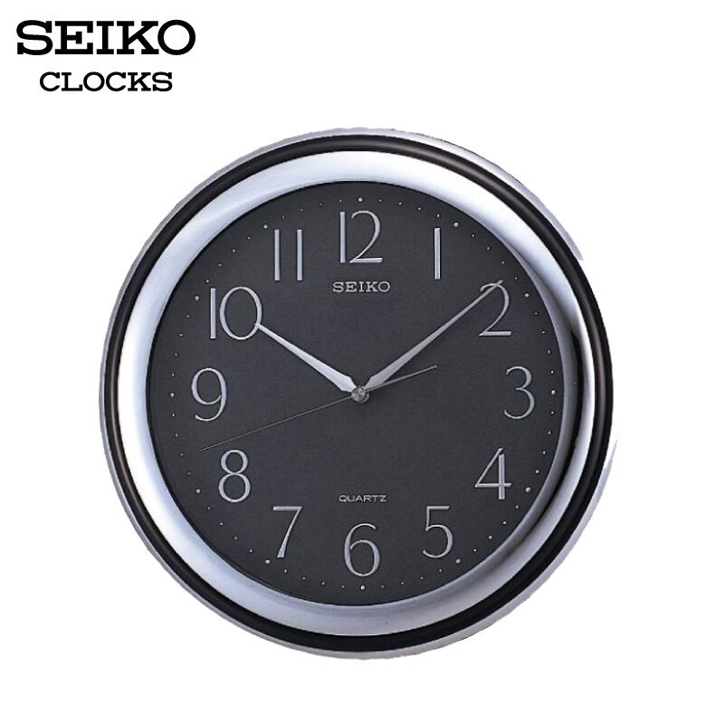 SEIKO CLOCKS นาฬิกาแขวน รุ่น QXA261K ขนาด 11.4 นิ้ว เดินสเต็ป สีดำ