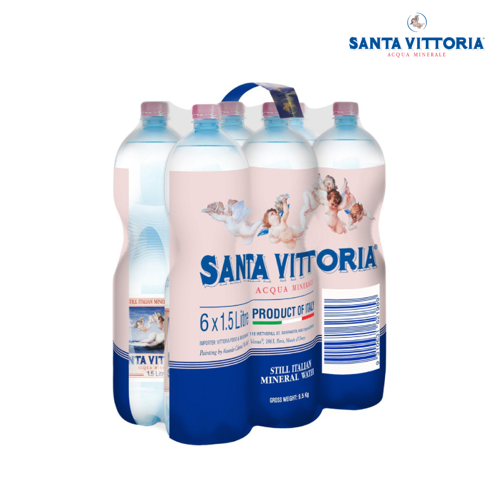 Santa Vittoria Mineral Water Still 1.5 L x 6 pcs ซานต้า วิททอเรีย น้ำแร่ธรรมชาติไม่มีฟอง