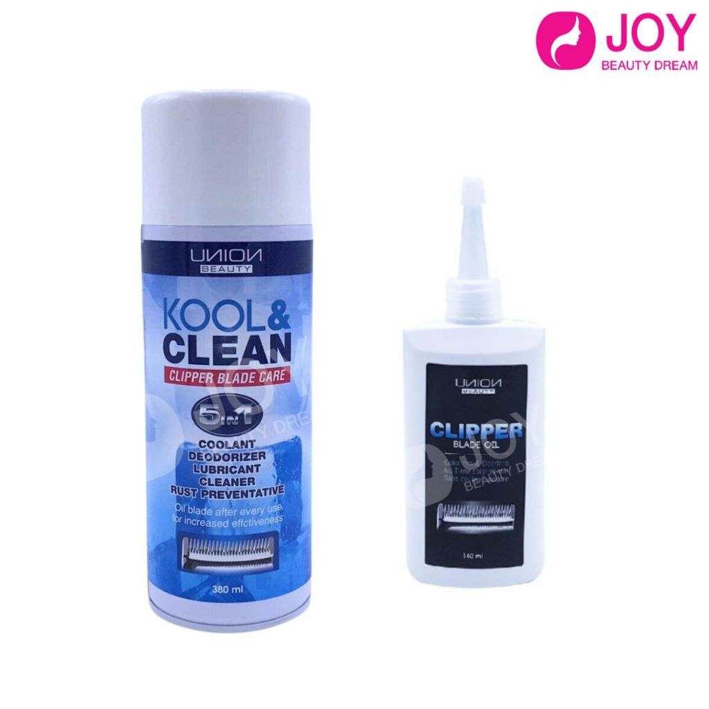 สเปรย์ยูเนี่ยน Kool & Clean Clipper Blade Care 5 in 1 / น้ำมันจักร Clipper Blade Oil