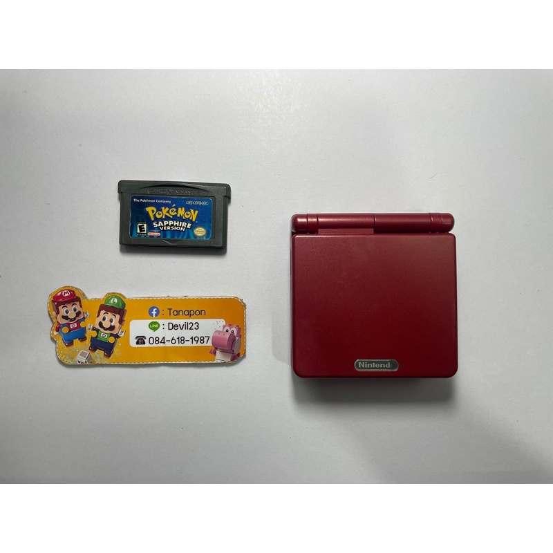 🔥Gameboy Advance SP จอ IPS สีแดงเลือดหมู 🔥