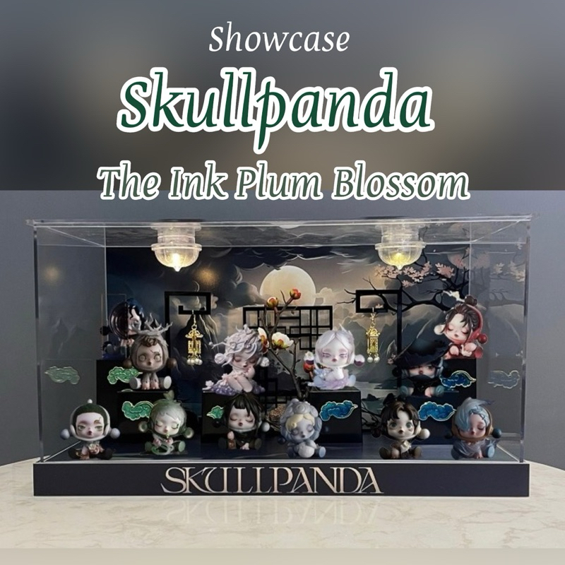 ตู้โชว์ SKULLPANDA The Ink Plum Blossom Series กล่องอคิลิคใส่โมเดล พร้อมอุปกรณ์ประกอบฉาก