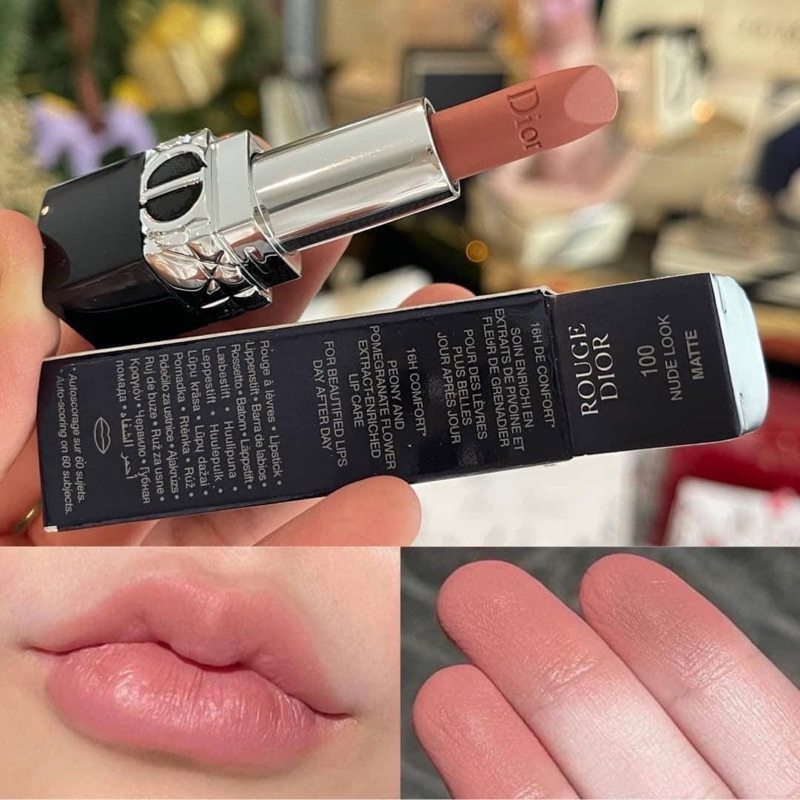 Dior Rouge Dior Refillable Lipstick 100 #Nude Look Matte Mini 1.5g.