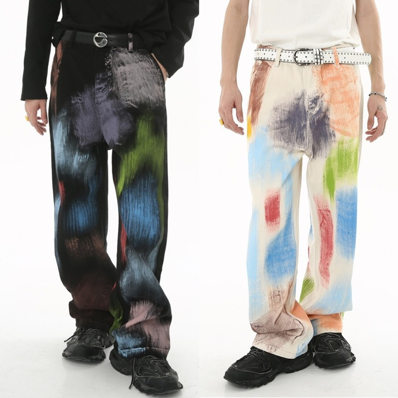 CLAMMY JEANS กางเกงยีนส์เอวสูงทรงกระบอกใหญ่