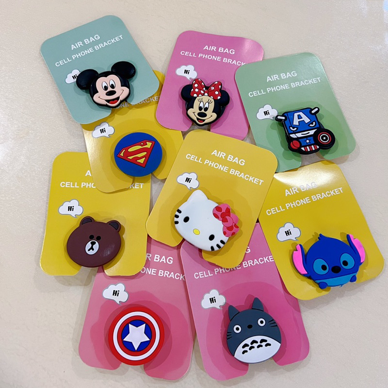 📱โทรศัพท์ลายการ์ตูน ✔️พร้อมส่ง(🎲สุ่มลาย)ตัวติดมือถือ ไอริง ที่จับมือถือ ตัวป๊อปอัพติดมือถือ{สุ่มแบบ}