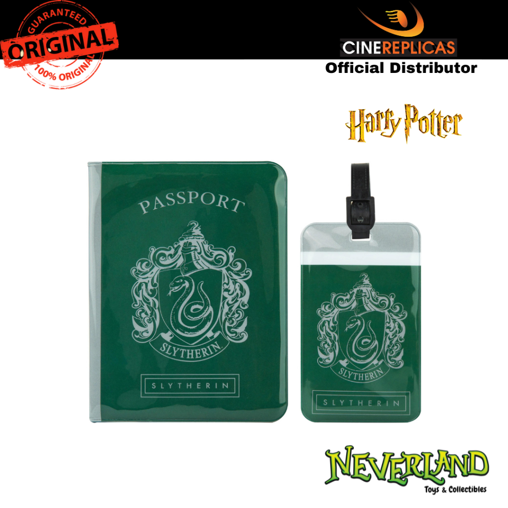 (Cinereplicas) Harry Potter Slytherin Luggage Tag & Passport Cover Set Cinereplicas