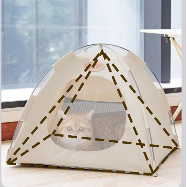 เต็นท์สัตว์เลี้ยง คอกแมว พร้อมเบาะ พับได้ถอดง่าย - รูปที่ 3