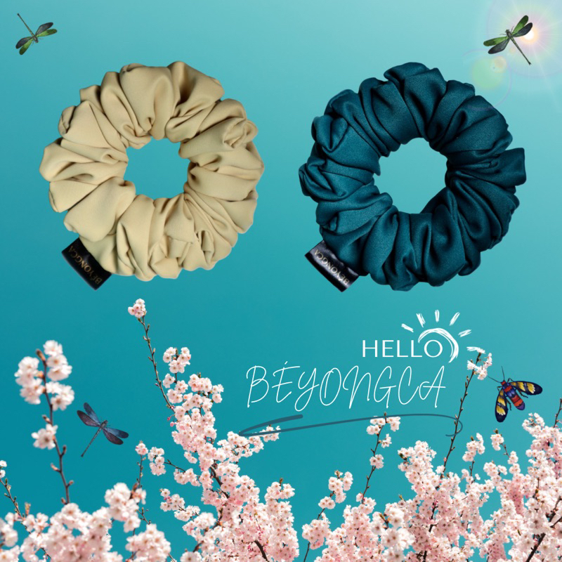 Beyongca Scrunchies รุ่น Sleep matte ยางรัดผมโดนัท ลิขสิทธิ์แท้ ผ้านำเข้าเนื้อนุ่ม ยางมัดผม