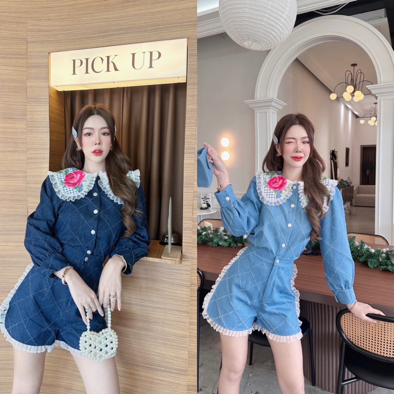 ชุดยีนส์ คอปก สวยๆ งานป้าย brt