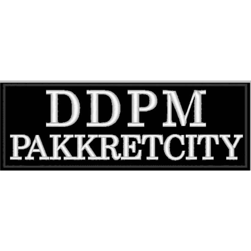 ป้ายหลังติดเสื้อกั๊ก (ใหญ่) หน่วยงานราชการ  สั่งปักตามคำพูด 9.5x28 ซม.