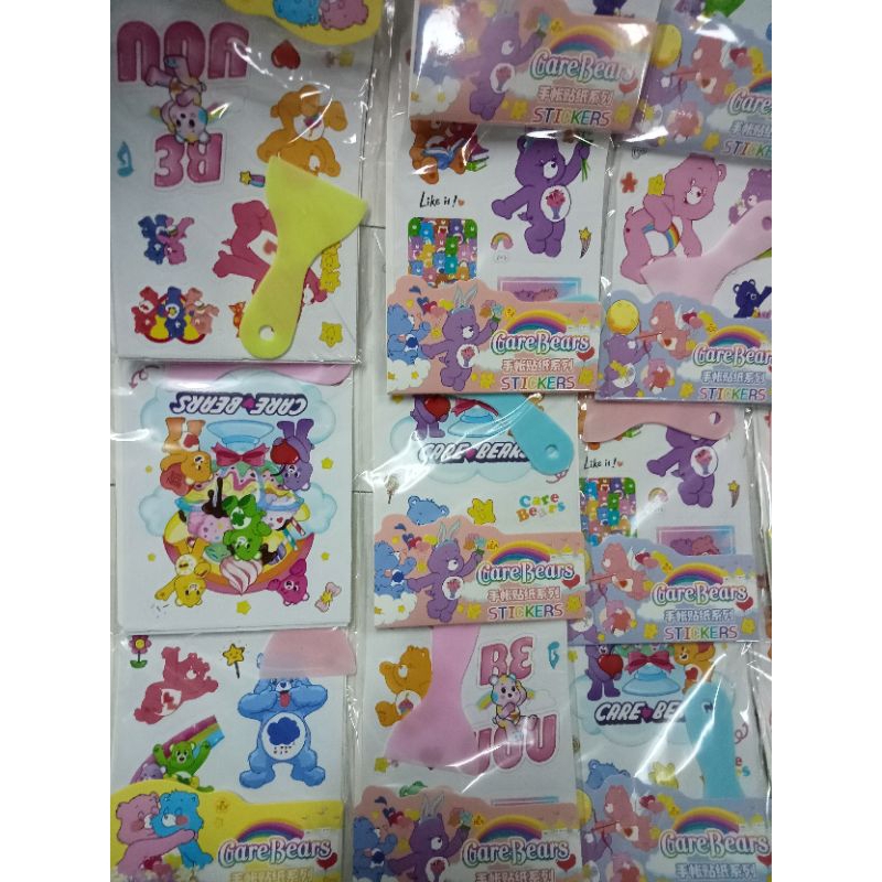 สติ๊กเกอร์หมีแคแบร์คละแบบ แพ้คนึงมี4แผ่น