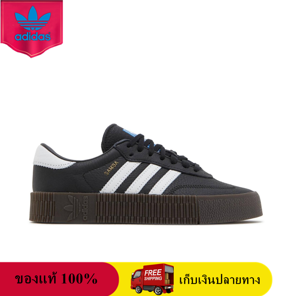 ของแท้ 100% adidas Originals Sambarose Core Black Footwear White Gum B28156 Sneaker รองเท้าผู้ชายและ